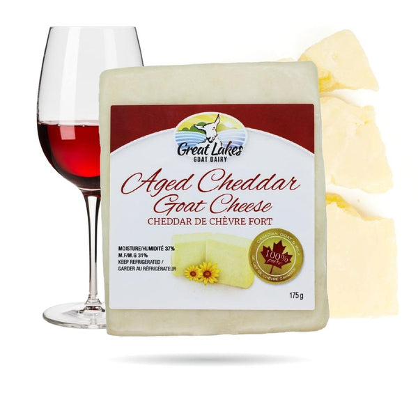 Great Lakes Aged Cheddar Goat Cheese 175g