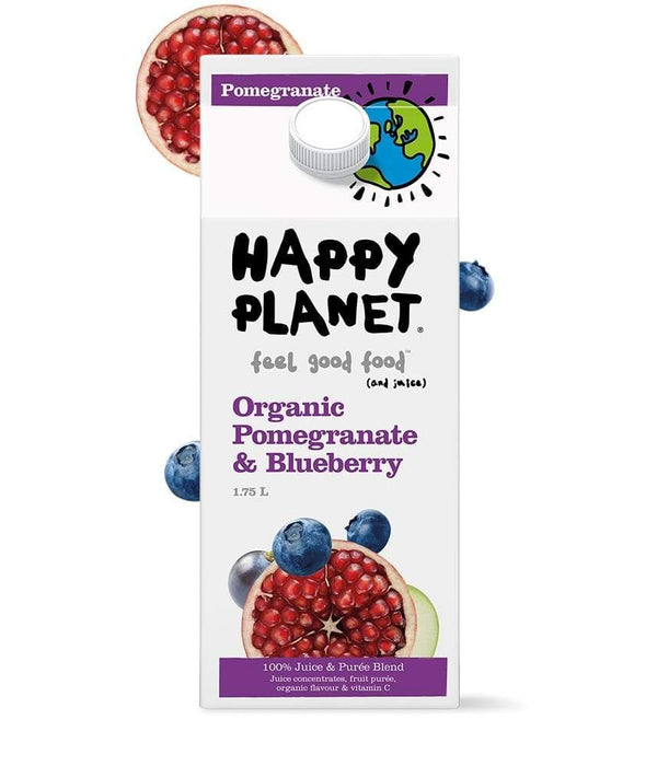 Happy Planet Pomegranate & Blueberry Juice Organic 1.75L