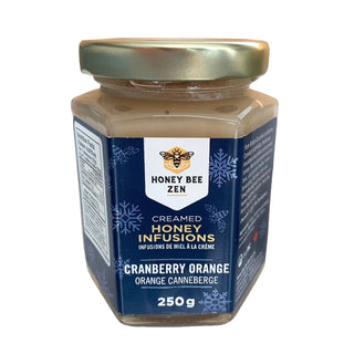 Honey Bee Zen Creamed Honey Cranberry Orange 250g
