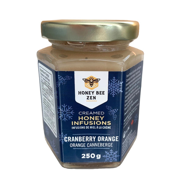 Honey Bee Zen Creamed Honey Cranberry Orange 250g