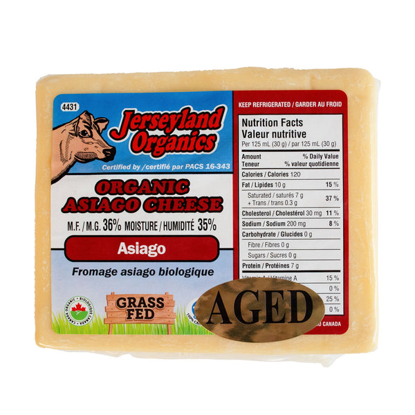 Jerseyland Organics Organic Aged Asiago ~250g