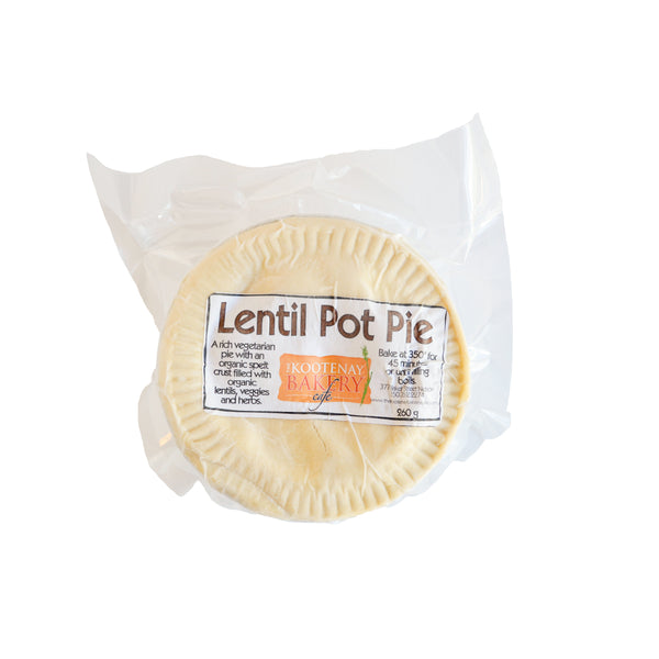 Kootenay Bakery Co op Parbaked Lentil Pot Pie