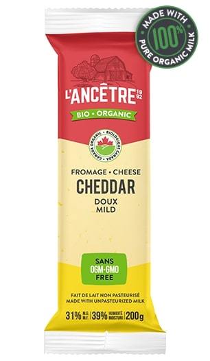 L'Ancetre Organic Mild Cheddar Cheese 200g
