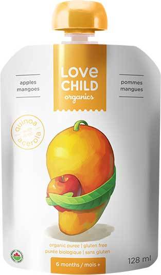 Love Child Apples & Mangoes Organic Purees 128ml