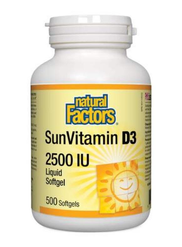 Natural Factors SunVitamin D3 2500IU 500c