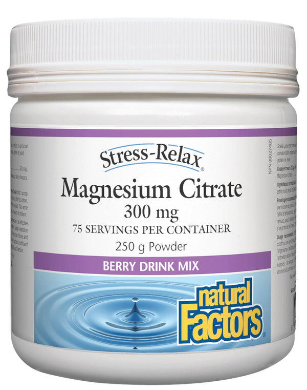 Natural Factors Magnesium Citrate Berry Powder 250g