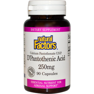 Natural Factors Vitamin B5 Pantothenic Acid 250mg 90c