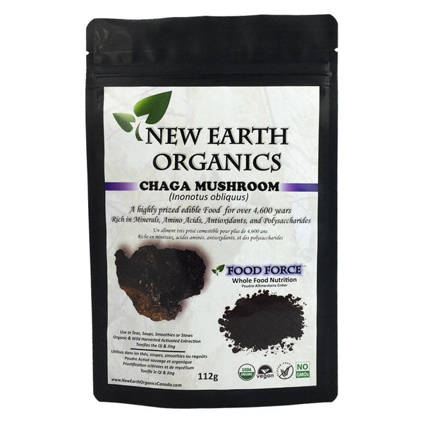 New Earth Organics Chaga Mushroom Powder Activated 112g