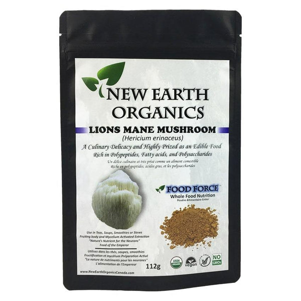New Earth Organics Lion's Mane Mushroom Powder Activated 112g