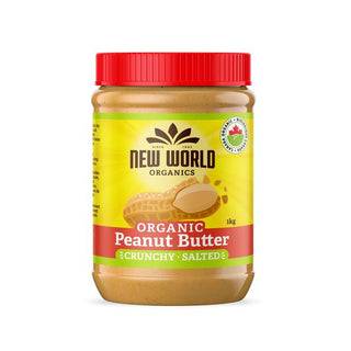 New World Peanut Butter Crunchy Salted Organic 1kg