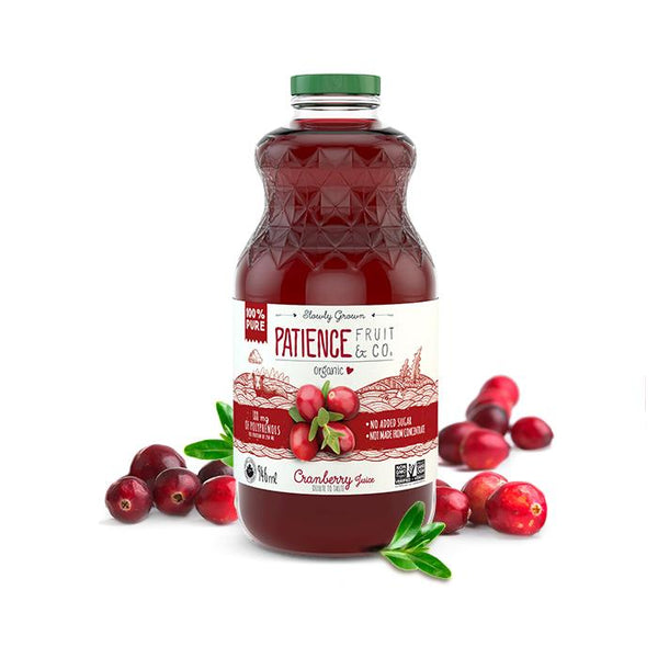 Patience Fruit Co Organic Pure Cranberry Juice 946ml