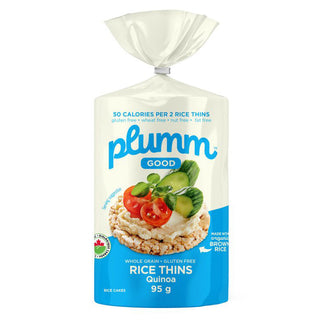 Plumm Good Quinoa Brown Rice Thins Organic 95g