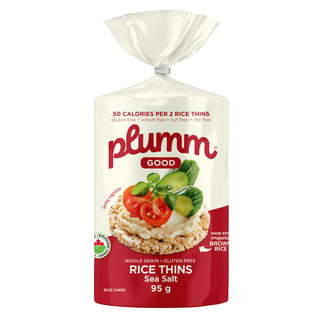 Plumm Good Sea Salt Brown Rice Thins Organic 95g