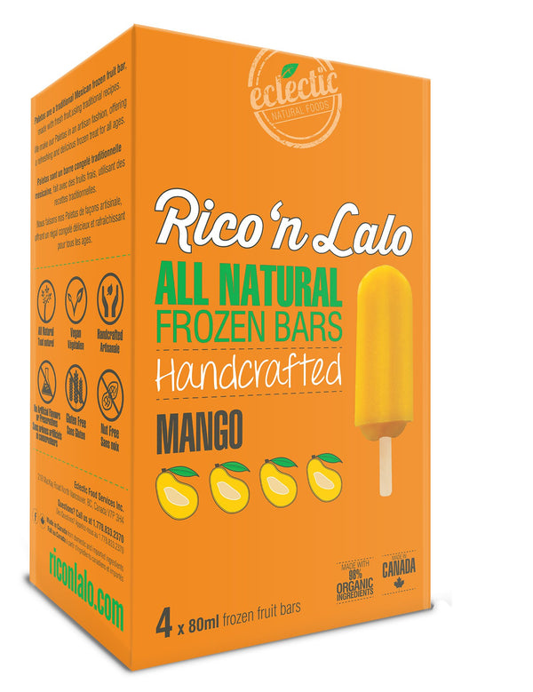 Rico 'n Lalo Mango Frozen Fruit Bars 4x80ml