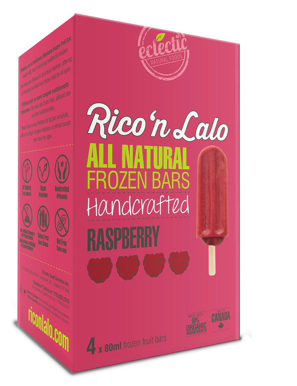 Rico 'n Lalo Raspberry Frozen Fruit Bars 4x80ml
