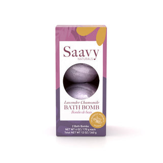 Saavy Bath Bomb Duo Lavender Chamomile 2pk