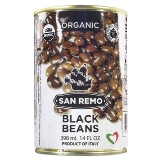 San Remo Full Case  Canned Black Beans Organic 12x398ml