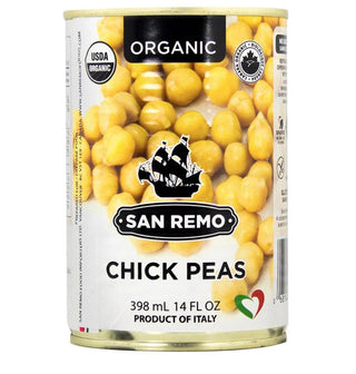 San Remo Full Case  Canned Chickpeas Organic 12x398ml