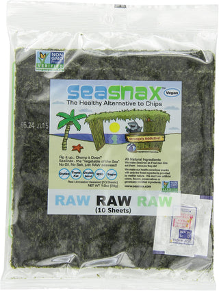 SeaSnax Raw Seaweed Sheets 28g