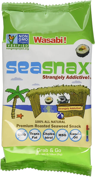 SeaSnax Wasabi Grab & Go Seaweed Snacks 10g