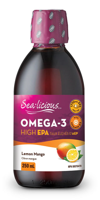 Sealicious Omega 3 Oil High EPA Lemon Mango 250ml