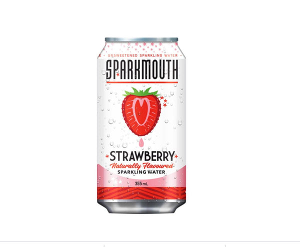 Sparkmouth Strawberry Sparkling Water (355ml/8x355ml)