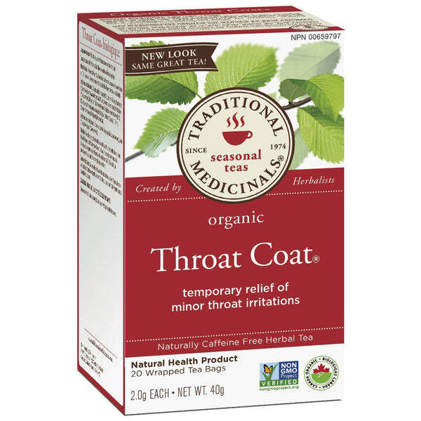 Traditional Medicinal Throat Coat Herbal Tea 16 teabags