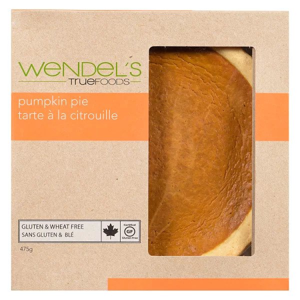 Wendel's True Foods Pumpkin Pie 475g