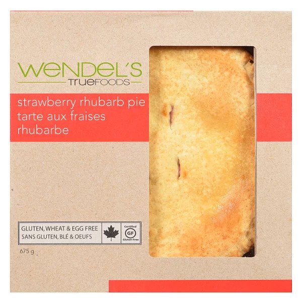 Wendel's True Foods Strawberry Rhubarb Pie 675g