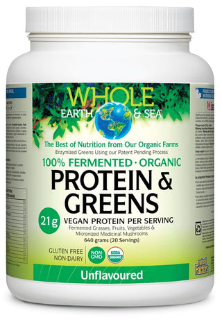 Whole Earth & Sea Fermented Organic Greens Unflavoured 390g