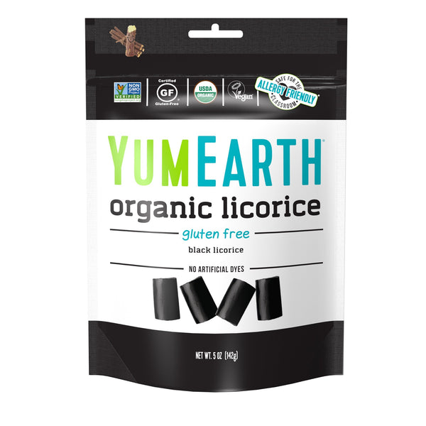 Yum Earth Organic Black Licorice GF 142g