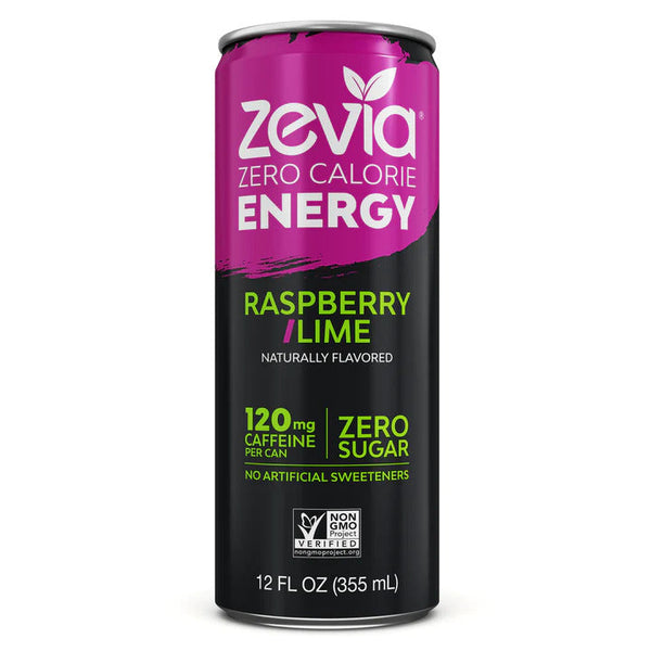 Zevia Energy Raspberry Lime 355ml