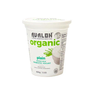 Avalon Organic Plain Yogurt 3.5% 650g
