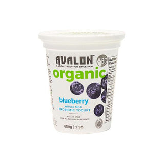 Avalon Organic Blueberry Yogurt 2.9% 650g