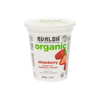 Avalon Organic Strawberry Yogurt 2.9% 650g