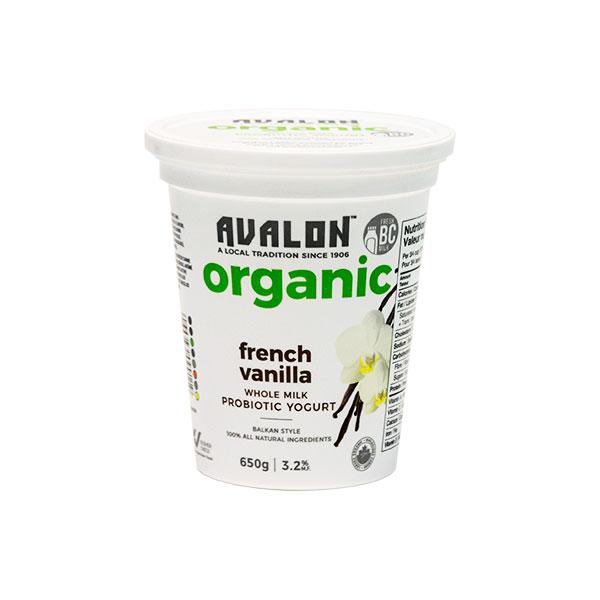Avalon Organic French Vanilla Yogurt 2.9% 650g