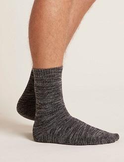 Boody Socks Men's Boot Grey Marl Bamboo 6 11