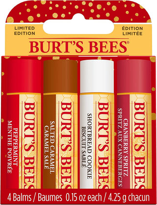 Burt's Bees Festive Fix Lip Balms 4pk