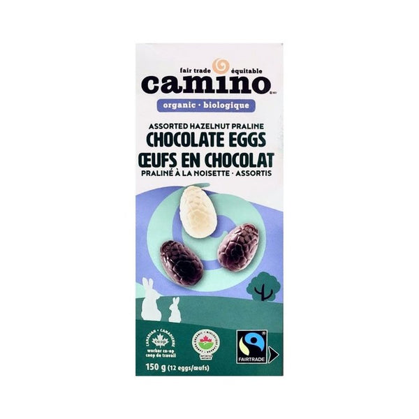 Camino Hazelnut Praline Organic Chocolate Eggs 150g