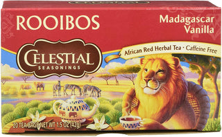 Celestial Seasonings Madagascar Vanilla Red Herbal Tea 20 teabags
