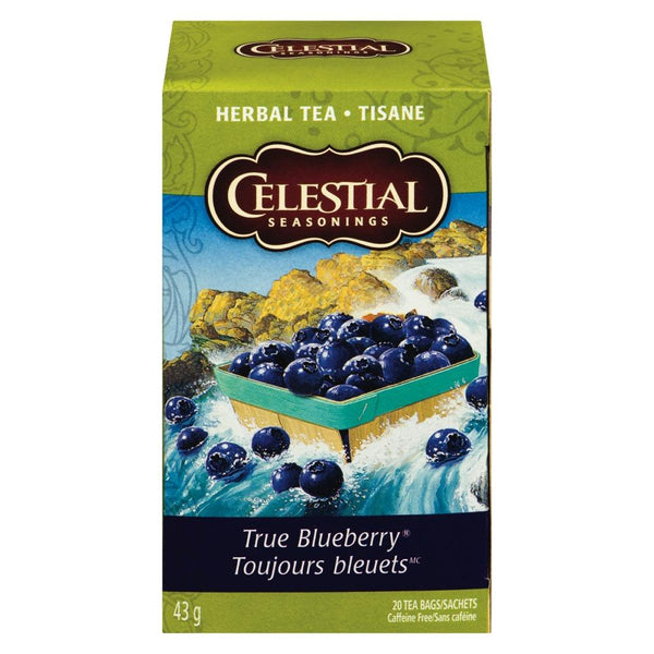 Celestial Seasonings True Blueberry Herbal Tea 20 teabags