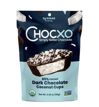 ChocXO Coconut Cups Dark Chocolate Organic 98g