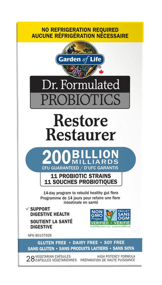 Dr. Formulated Restore Probiotics 200 Billion 28c