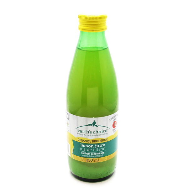 Earth's Choice Pure Lemon Juice Organic (250ml/1L)