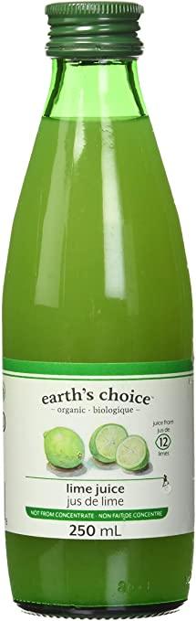 Earth's Choice Pure Lime Juice Organic 250ml