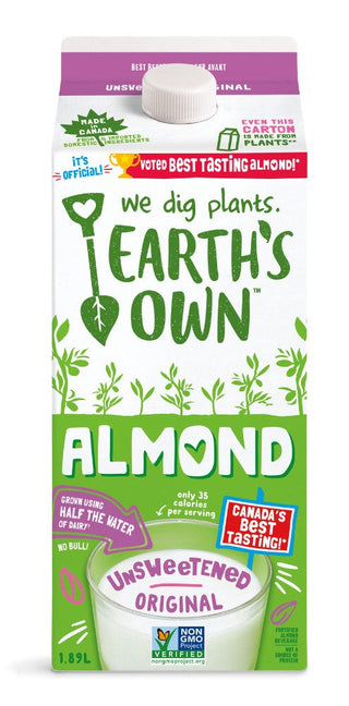 Earth's Own Unsweetened Fresh Almond Beverage 1.89L