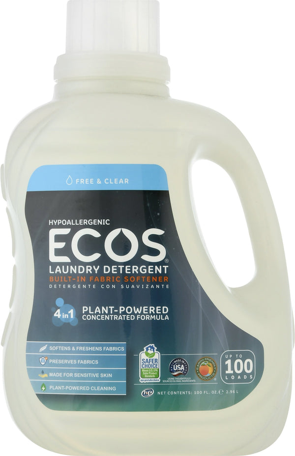 Ecos Laundry Liquid Free & Clear 2.96L