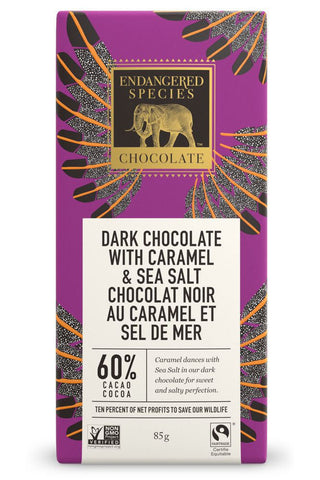 Endangered Species Eagle  Caramel Sea Salt Chocolate Bar 85g