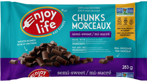 Enjoy Life Semi Sweet Mega Chocolate Chunks Allergen Free 283g