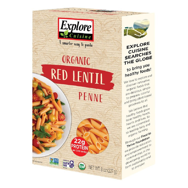 Explore Cuisine Red Lentil Penne Organic 227g